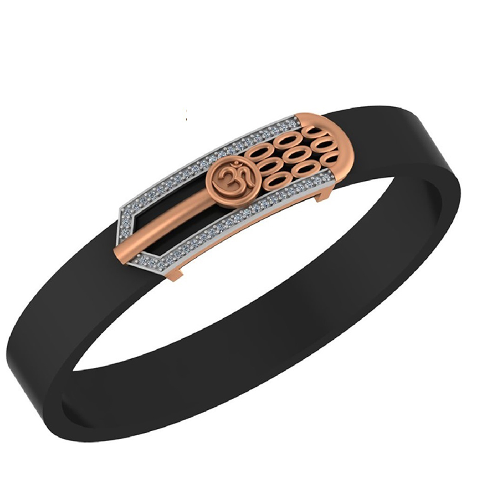 Elite Om Crown Diamond Bracelet