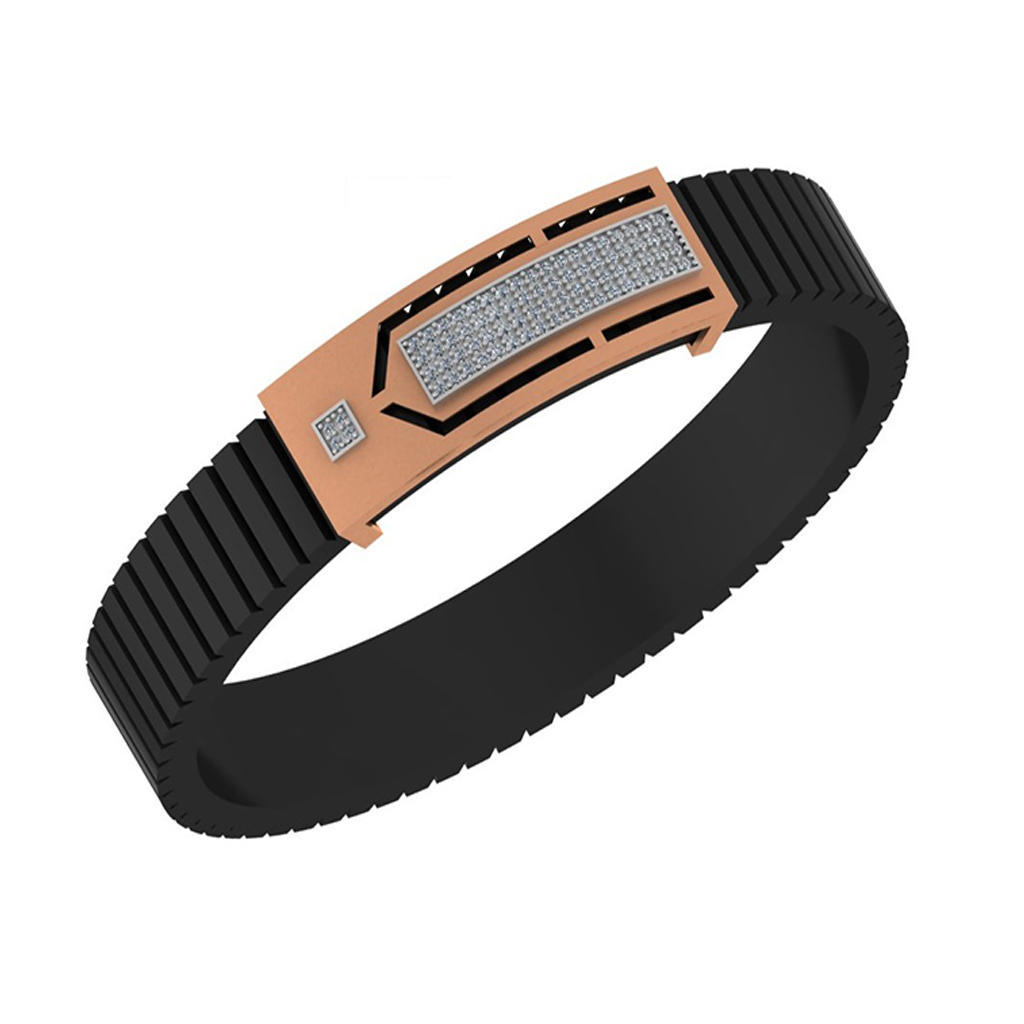 Angular Diamond Plate Bracelet