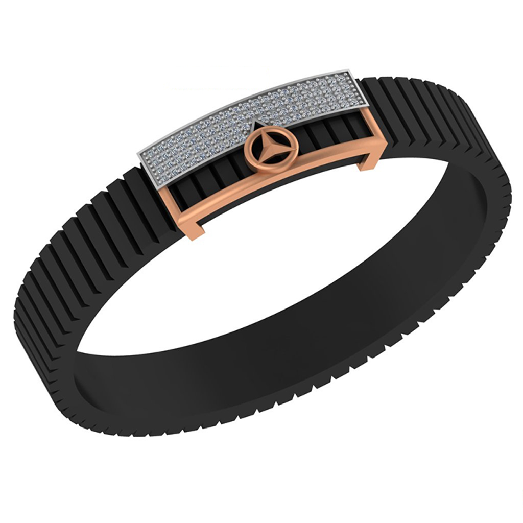 Mercedes Logo Premium Diamond Bracelet