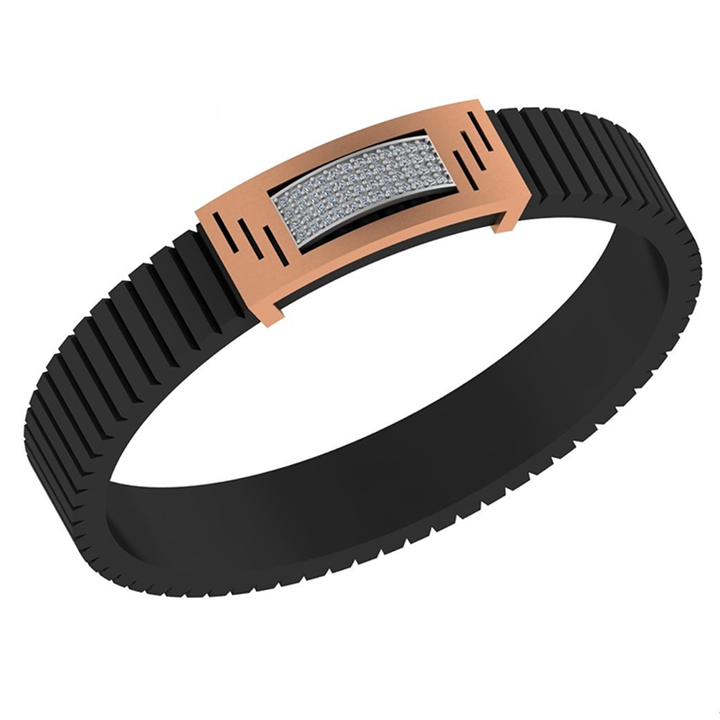 Clean Curve Diamond Bar Bracelet