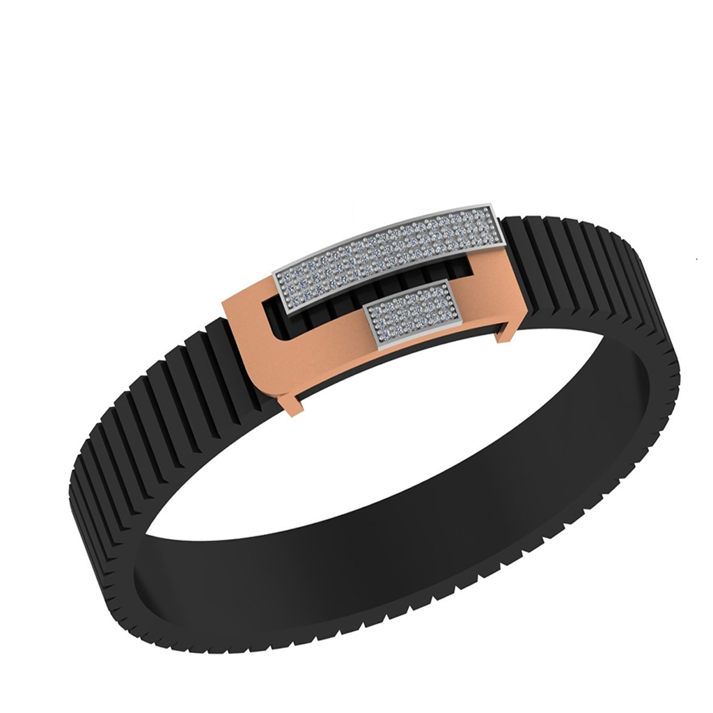 Dual-Layer Horizon Diamond Bar Bracelet