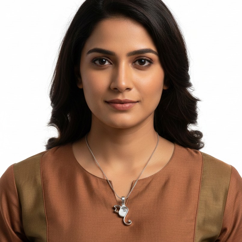 Graceful Ganesh Diamond Pendant