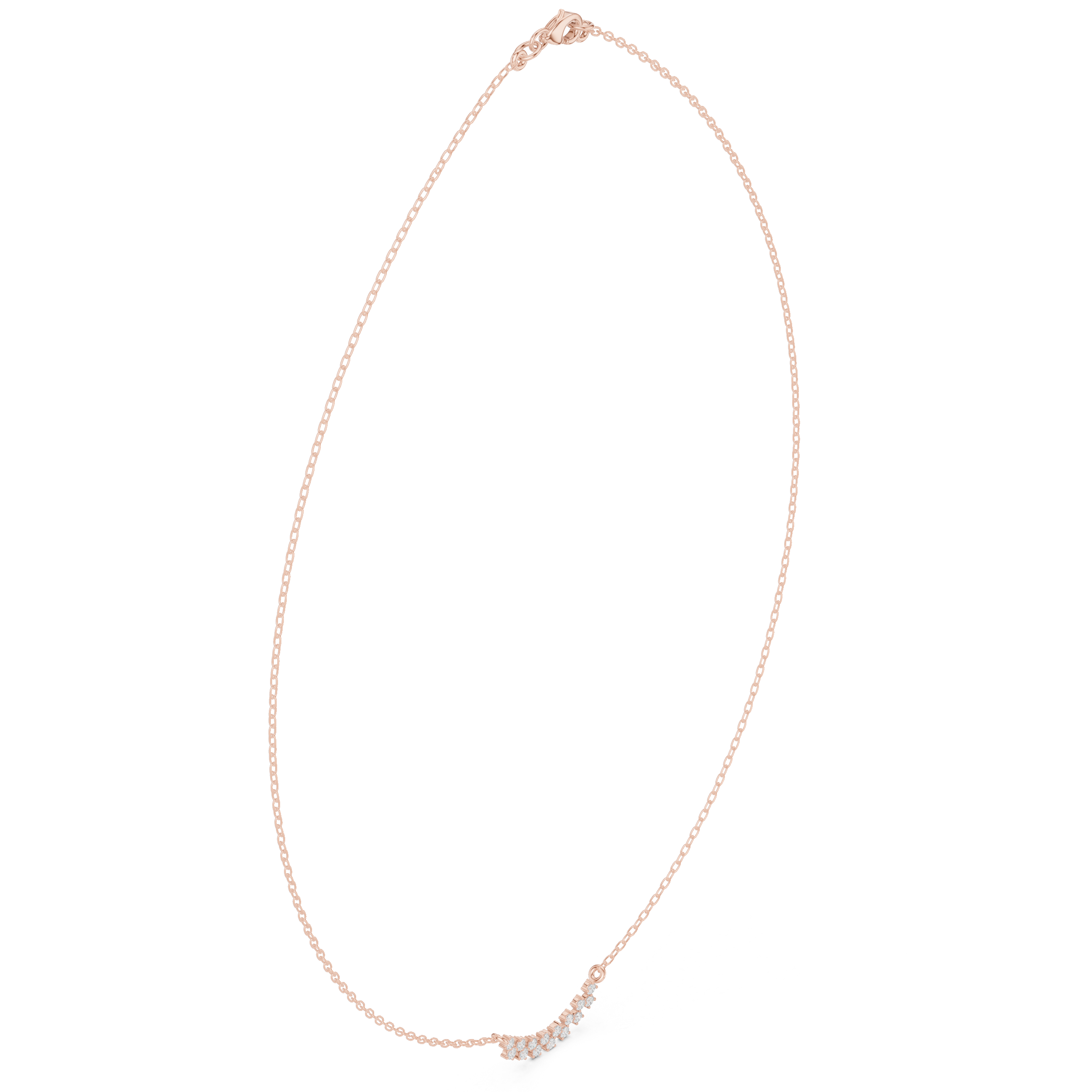 Rosé Crescent Spark Necklace
