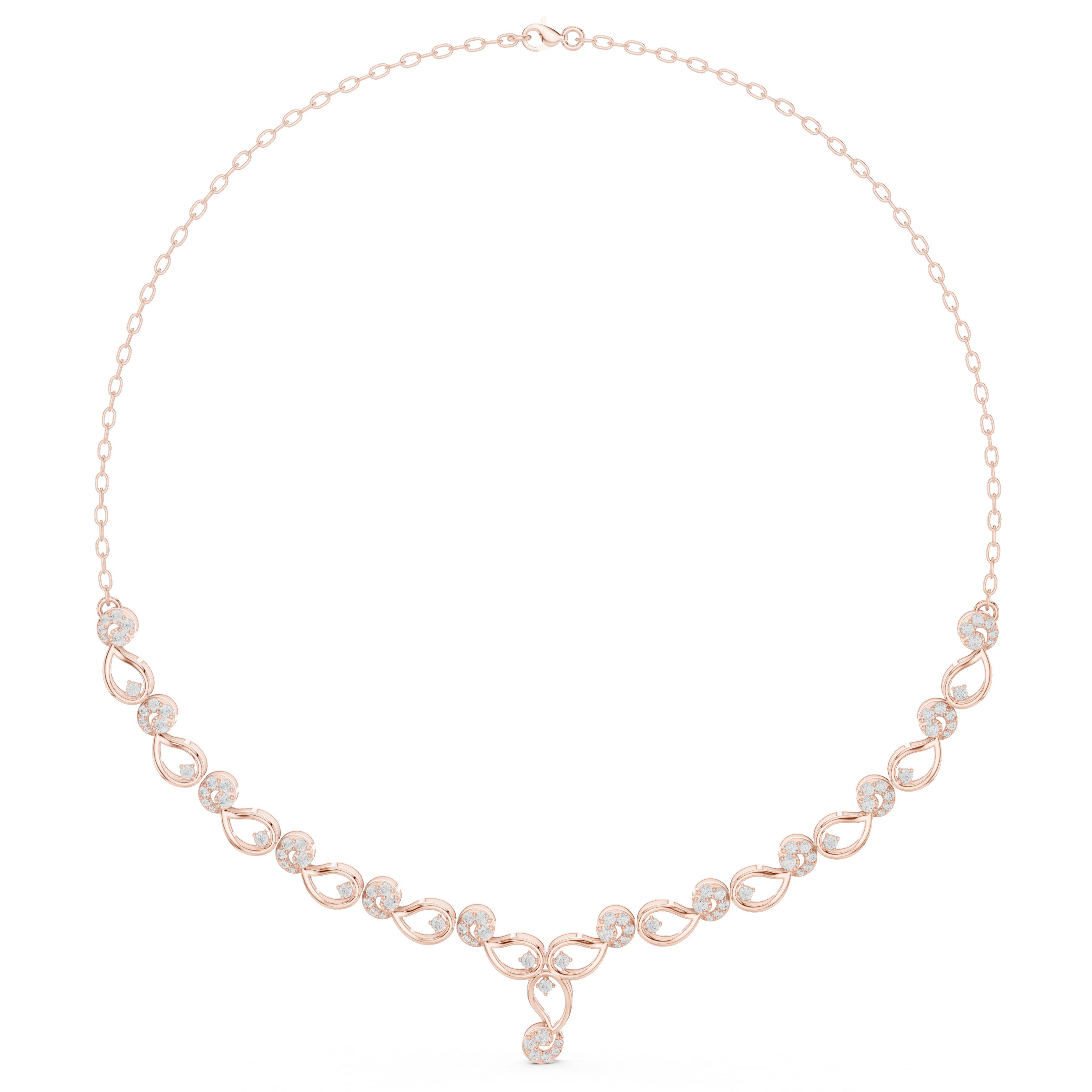 Rose Infinity Glow Diamond Necklace