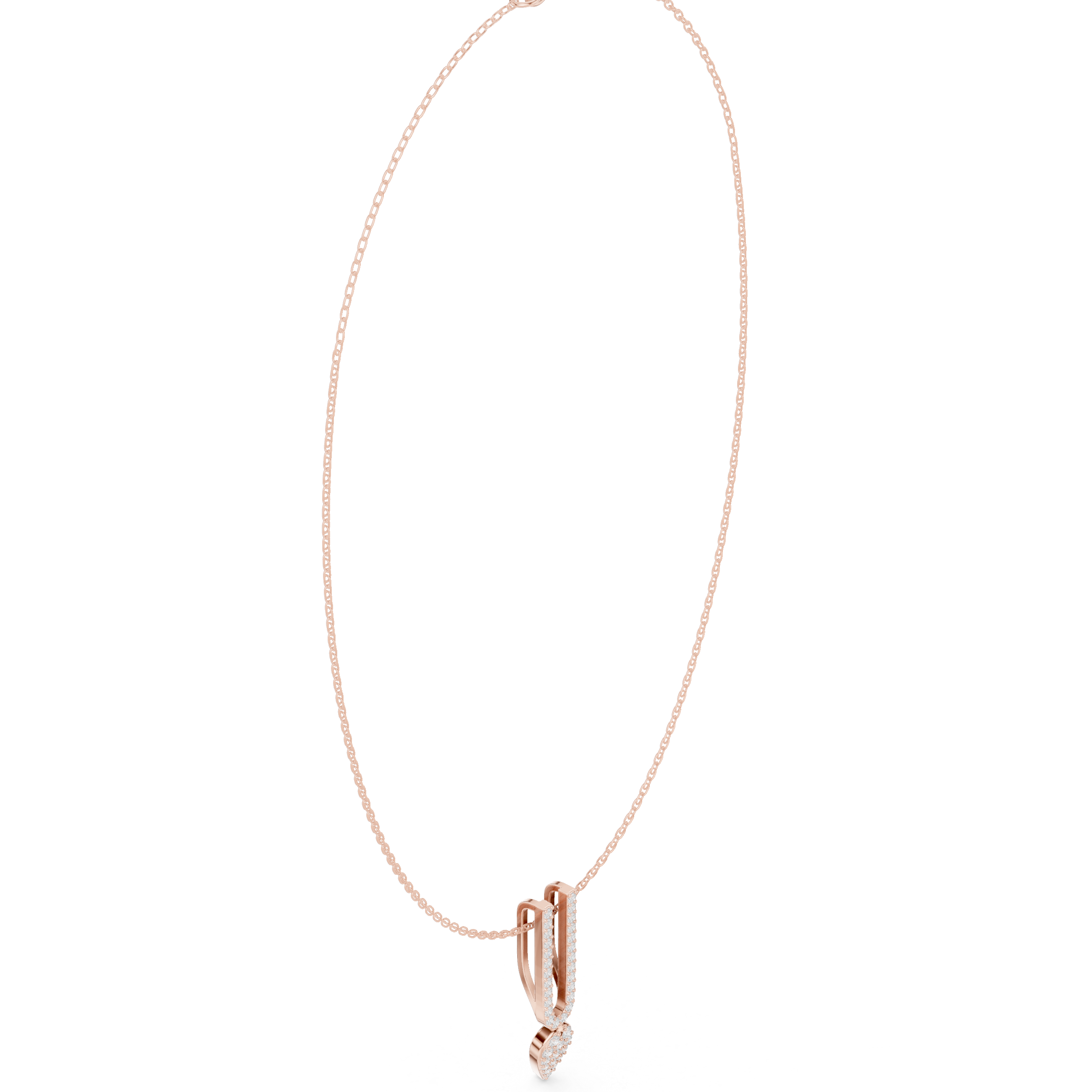 Interlace Spark Diamond Pendant Necklace