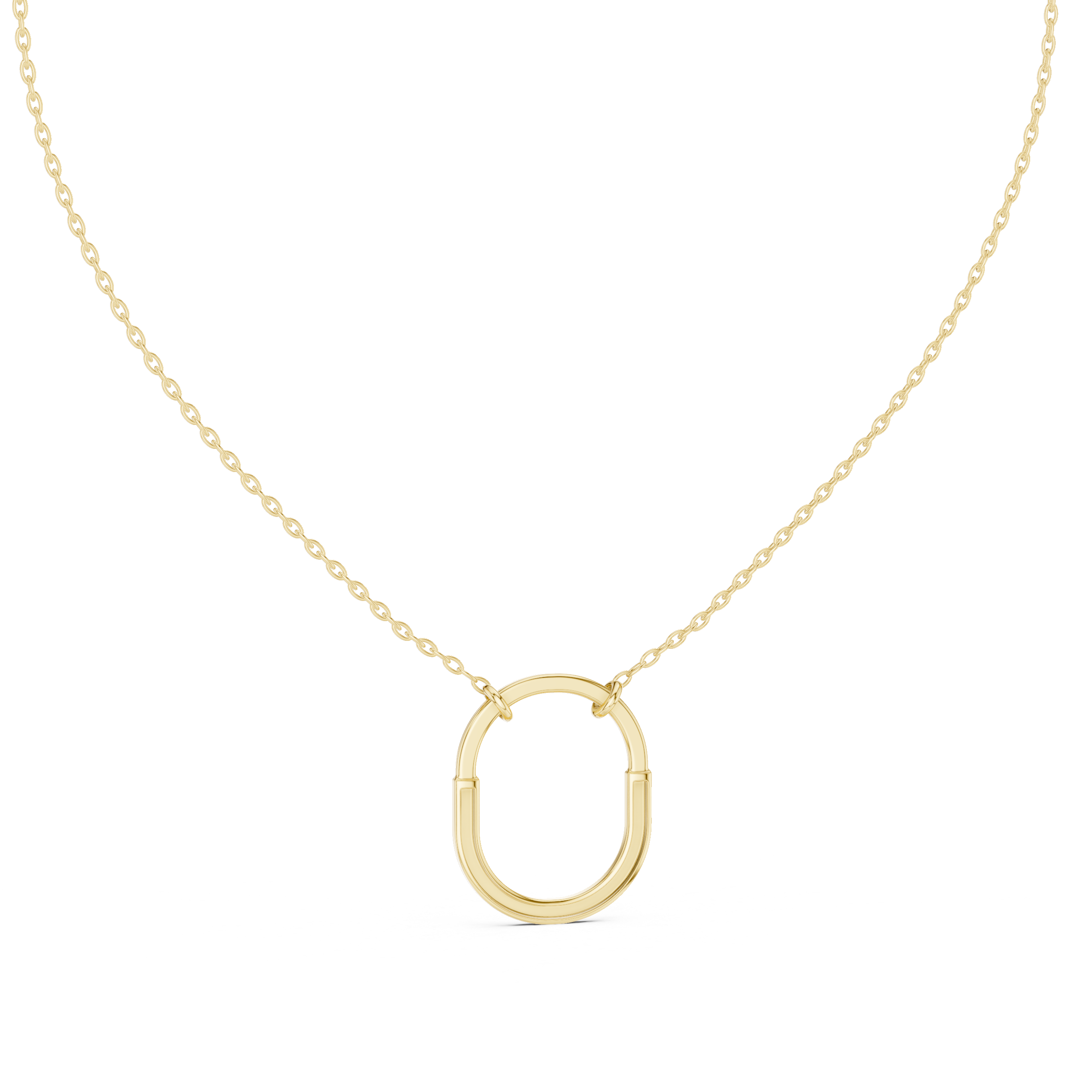 Minimal Oval Link Gold Necklace