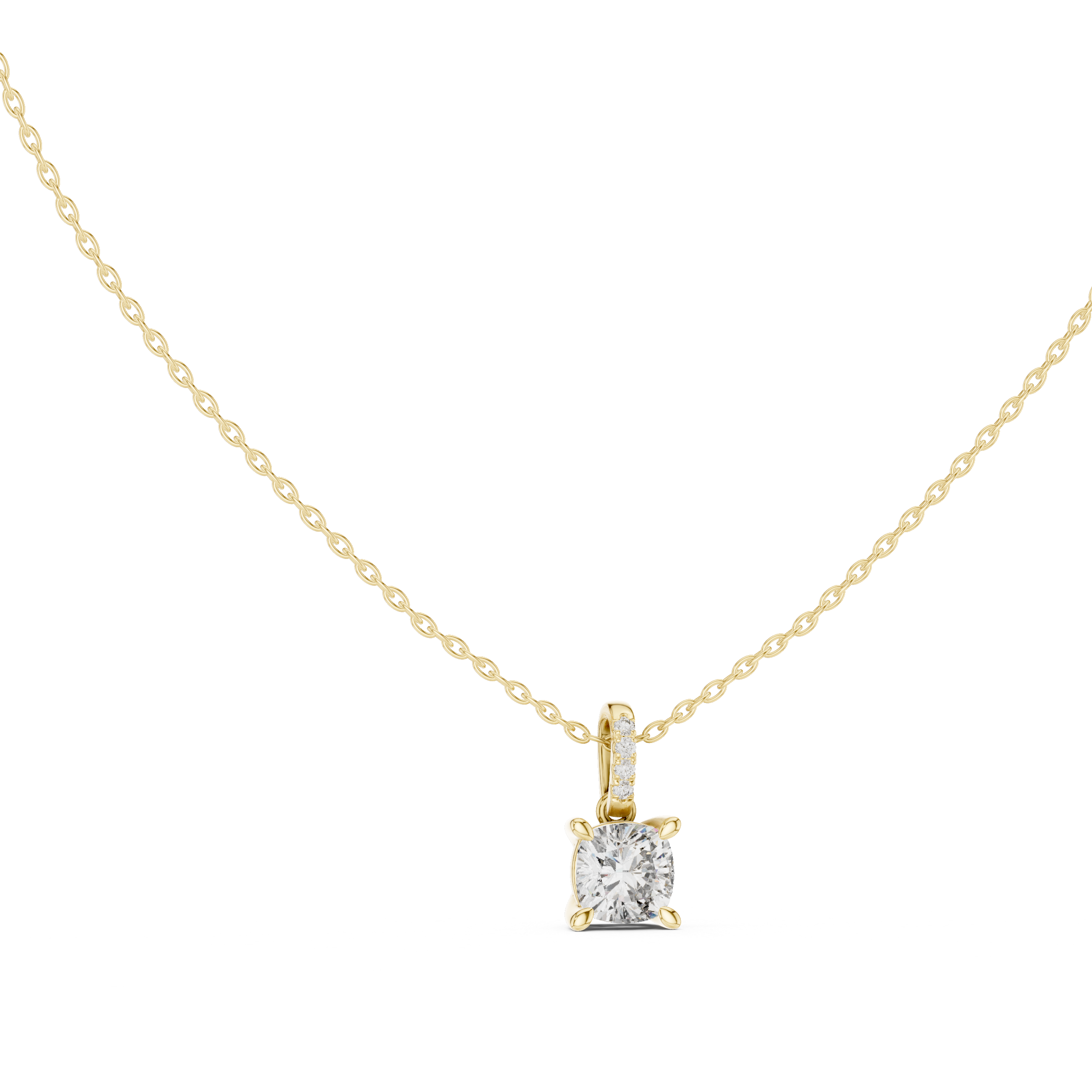 Timeless Glow Solitaire Diamond Pendant Necklace