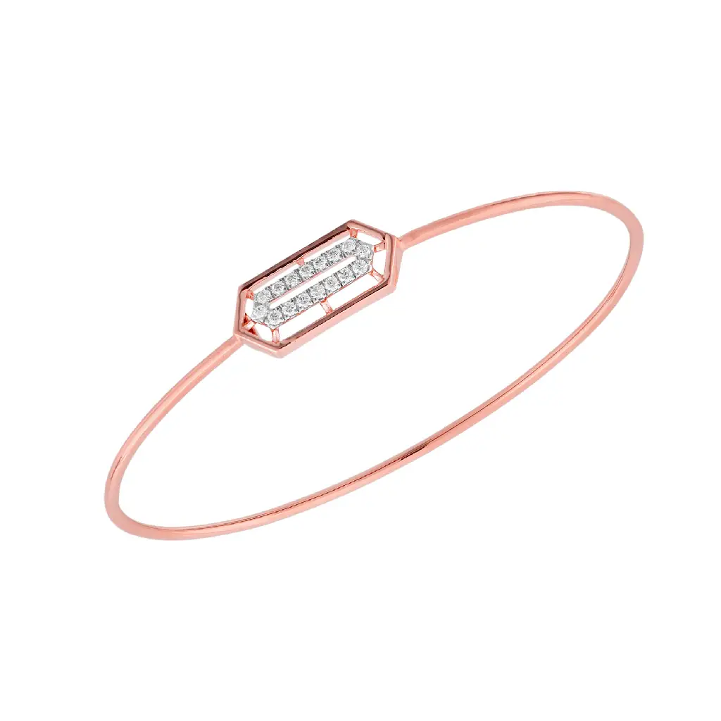 Elegant Rose Gold Diamond Accent Bracelet