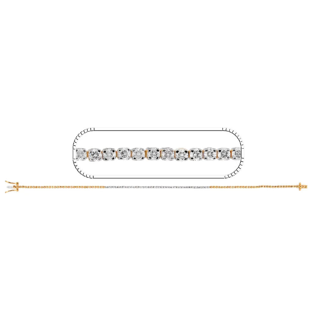 Classic Diamond Tennis Bracelet in Yellow Gold