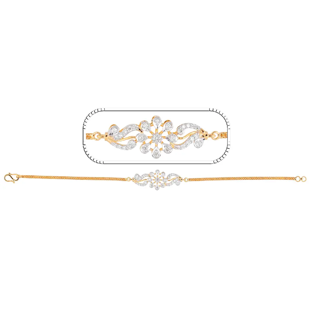 Royal Garden Yellow Gold Diamond Filigree Bracelet