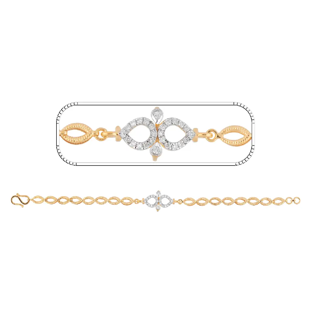 Yellow Gold Diamond Infinity Bloom Bracelet