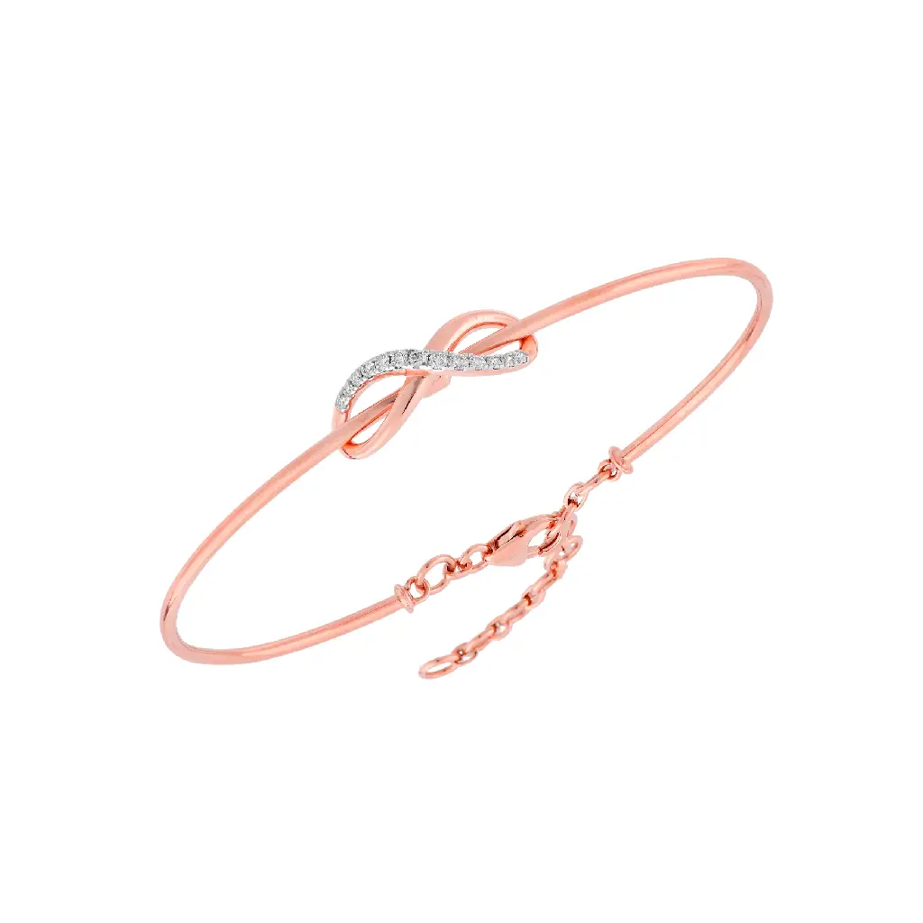 Rose Gold Diamond Knot Bangle