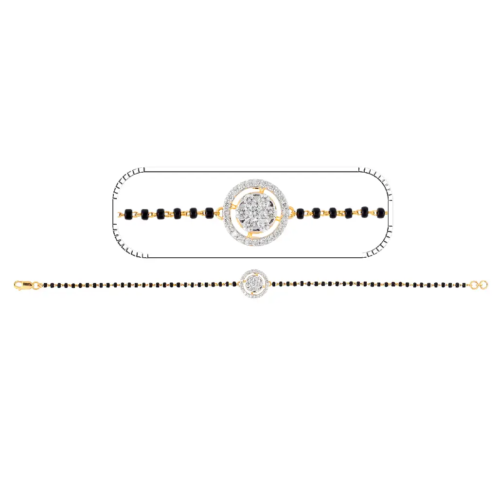 Classic Diamond Circle Mangalsutra Bracelet