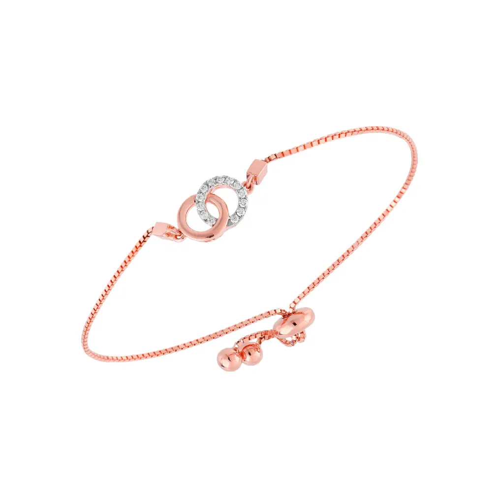 Rose Gold Diamond Adjustable Line Bracelet