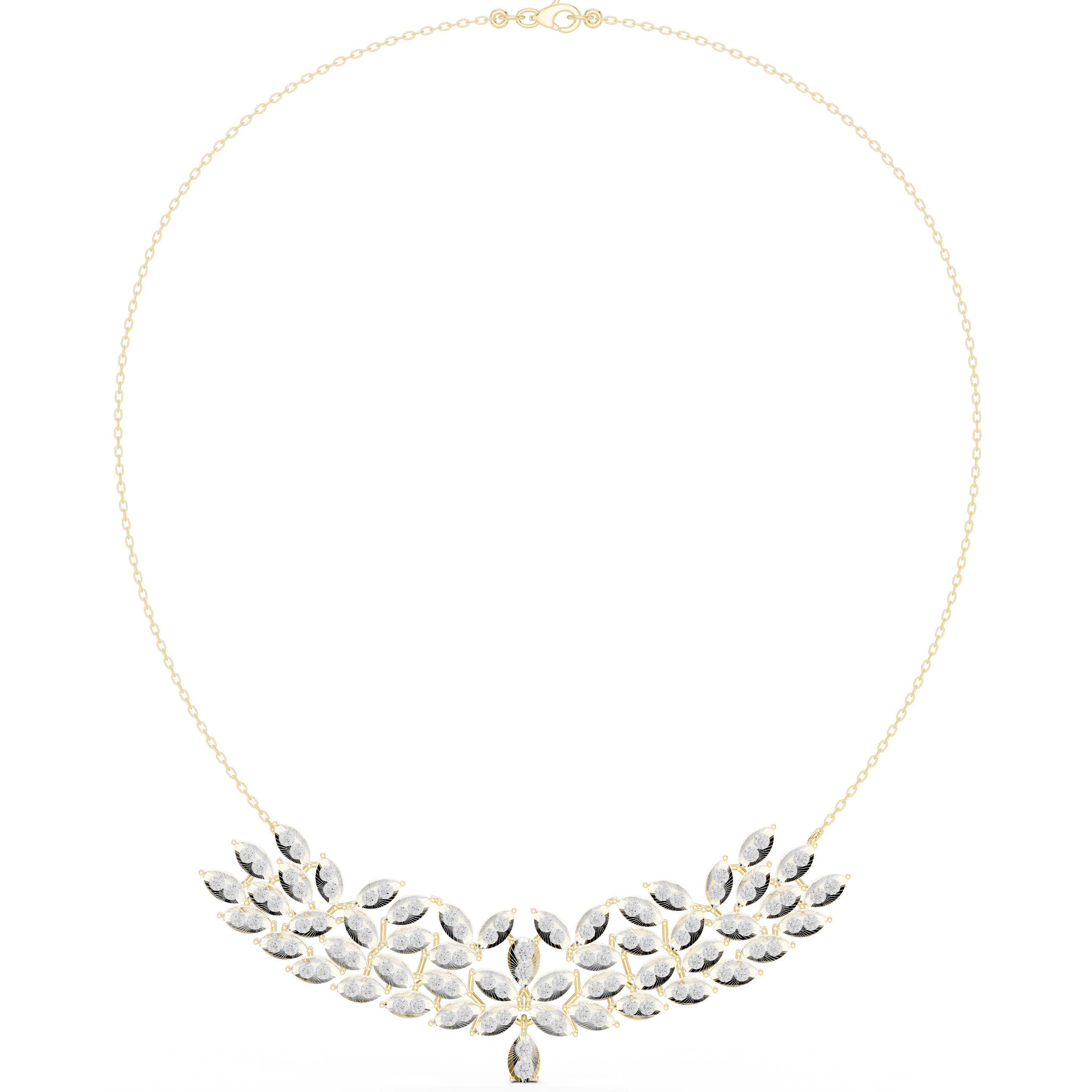 Radiant Laurel Diamond Necklace